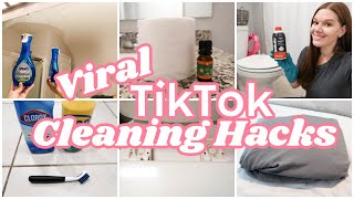 TIKTOK CLEANING HACKS  TESTING VIRAL TIKTOK CLEANING HACKS  CLEANTOK [upl. by Adnahs841]