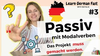 Passiv mit Modalverben 35 II Deutsch A2B1 II Learn German Fast with Natalia [upl. by Sedruol322]