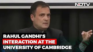 Watch Rahul Gandhis Full Interaction At Cambridge [upl. by Nylknarf]