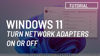 Windows 11 Enable or disable WiFi and Ethernet network adapters [upl. by Eikciv693]