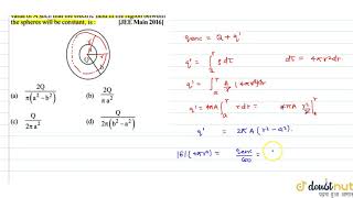 The region between two concentric spheres of radii a and b respectively see figure [upl. by Pillow]