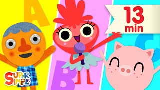 The Alphabet Is So Much Fun   More ABCs Songs for Kids  Super Simple ABCs [upl. by Ecirtnahs]