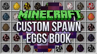 Minecraft 19 Custom Spawn Eggs Book More Mobs [upl. by Ialocin427]