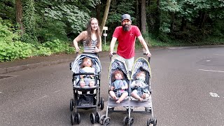 Taking 3 Reborn Toddlers on an Outing in Single and Double Stroller [upl. by Azerila]