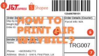 How to print Shopee Air Waybill using laptop [upl. by Nosloc184]