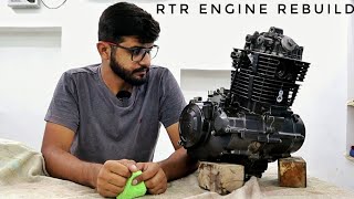 Engine Rebuild Guide  TVS Apache RTR 180160 2V [upl. by Ydnamron]