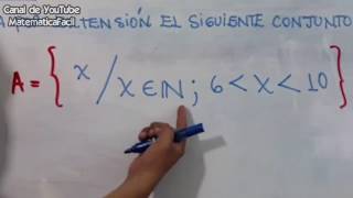 TEORIA DE CONJUNTOS  DETERMINACIÓN DE CONJUTOS FACILITO [upl. by Yrram657]