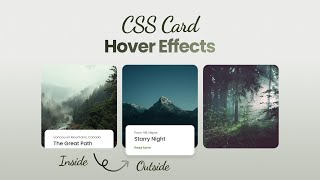 CSS Card Hover Effects  HTML amp CSS [upl. by Anyehs]