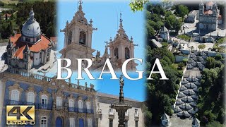 BRAGA Portugal  Tour in 4k UHD [upl. by Sinnal332]