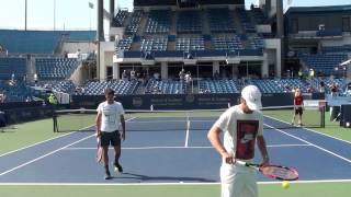 Roger Federer Serve Practice at Cincinnati 2015 2 [upl. by Niroc]