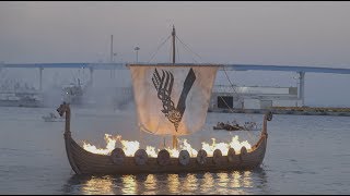 The History Channel burned a boat for a Viking funeral [upl. by Neufer]