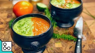 Gaspacho rouge amp vert  YouCook [upl. by Lissner353]