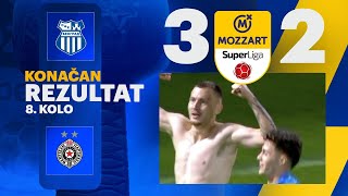 Mozzart Bet Super liga 202425  8Kolo OFK BEOGRAD – PARTIZAN 32 12 [upl. by Ahsenrad]