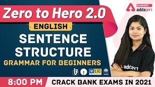 Sentence Structure  Basic English Grammar  Banking Foundation Classes Adda247 Class4 [upl. by Akel675]