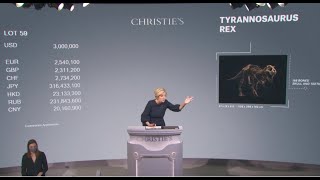 T rex STAN  King of Dinosaurs sells at Christie’s [upl. by Brenan]