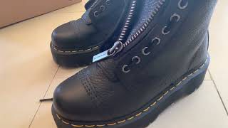 Dr Martens SINCLAIR MILLED NAPPA LEATHER PLATFORM BOOTS unboxing [upl. by Abate287]