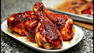 Easy Oven Baked BBQ Chicken  Barbecue Sauce Recipe  Baked Chicken Recipe [upl. by Yelknirb]