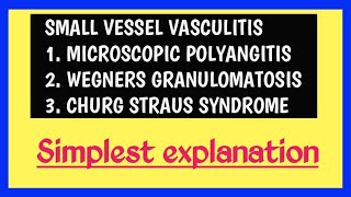 Small vessel vasculitis [upl. by Gilburt240]