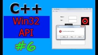 Windows GUI Programming with CC  Win32 API   Part 6  The Message Box Dialog [upl. by Haibot]