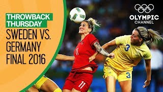 Full Rio 2016 Womens Football Final  Sweden vs Germany  Throwback Thursday [upl. by Coltin250]