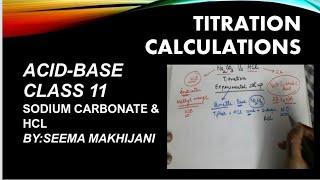 Na2CO3 Vs HCl titration calculations by Seema Makhijani [upl. by Clevie398]