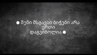 შენი მგზავსი ბიჭები არა ერთი დაგვიბოლია ტექსტით [upl. by Eenobe]