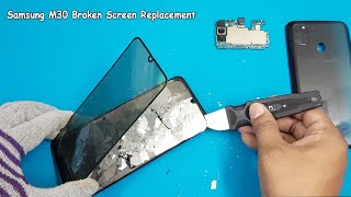 Samsung M30s Broken Screen Replacement  OLED TO IPS LCD Screen Replacement [upl. by Wolfe]