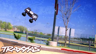 XMaxx Shreds the Skatepark  Traxxas [upl. by Oetam]