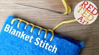 Blanket Stitch How To  Basic Sewing Embroidery amp Hand Sewing [upl. by Ffoeg484]