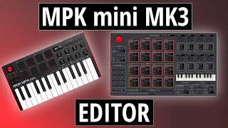 Akai MPK Mini Mk3 Tutorial  Editor Software Overview [upl. by Mik]