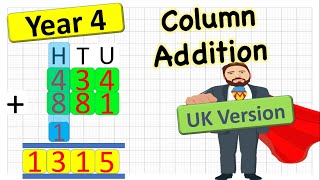 Column Addition Year 4 [upl. by Chill]