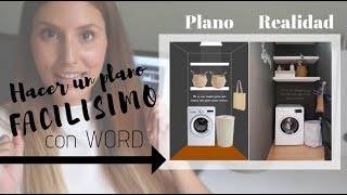 Como hacer planos de casas CON WORD ¡En 15 MINUTOS [upl. by Slen]