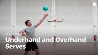 Underhand and overhand serves  Volleyball [upl. by Marcello]