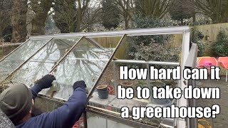 Taking down a greenhouse to move to the allotment [upl. by Iraj]