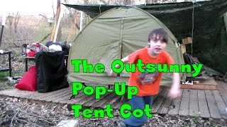 Product Review  The Outsunny PopUp Tent Cot [upl. by Nehcterg]