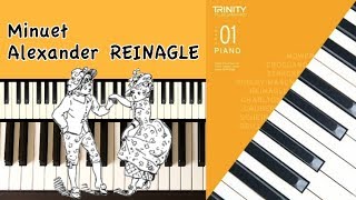 Minuet in C op1 no10 by A Reinagle ABRSM Grade 1 Piano 2023 amp 2024  A3 [upl. by Petua]