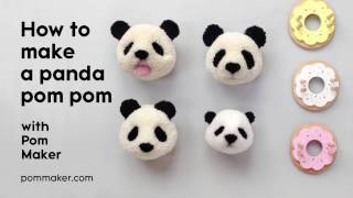 How to Make a Panda Pompom  Pom Maker Tutorial [upl. by Liahus]