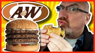 AampW Grandpa Burger Combo Meal Review amp Drive Thru Experience [upl. by Riccio]