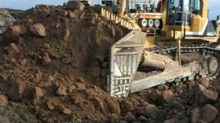 Komatsu 575 remote control super dozer [upl. by Roskes]