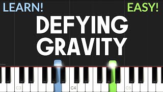 Defying Gravity  Wicked  EASY Piano Tutorial [upl. by Enamrahs]