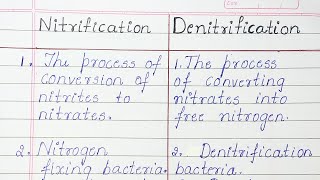 Difference between Nitrification and Denitrification [upl. by Ennaej]