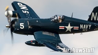 Corsair Crazy Eleven F4U Corsairs Flying Together  Thunder Over Michigan 2019 [upl. by Ydnal]