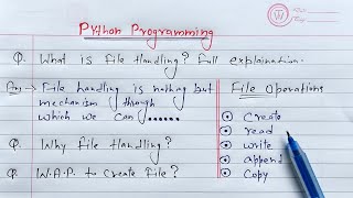 Python File Handling  Learn Coding [upl. by Otineb500]