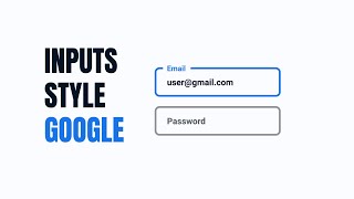 Input Animation With HTML amp CSS  Style Google [upl. by Consuelo]