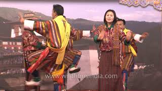 Bhutan Week in India Folk Dance by the Royal Dancers [upl. by Sontag]