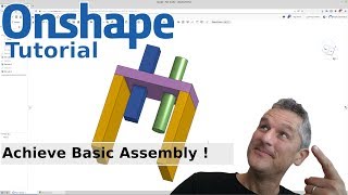 Onshape  9  Basic Assemble [upl. by Ytrebil]