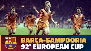 💥🏆 FIRST CHAMPIONS LEAGUE Barça 10 Sampdoria  EXTENDED HIGHLIGHTS [upl. by Tutankhamen]