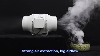 6 Inch Mixed Flow Inline Fan  Powerful Quiet Ventilation Fan for Hydroponic Garden Growing [upl. by Verena5]