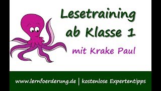 Lesetraining für Schüler ab Klasse 1 [upl. by Saffier]