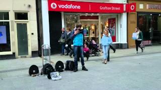 Time To Say Goodbye  A brilliant busker in Dublin [upl. by Aeslek]